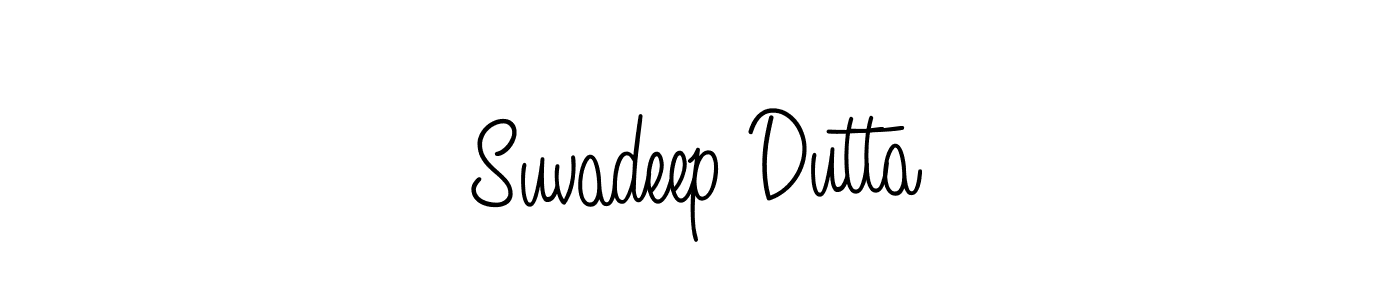 Make a beautiful signature design for name Suvadeep Dutta. With this signature (Angelique-Rose-font-FFP) style, you can create a handwritten signature for free. Suvadeep Dutta signature style 5 images and pictures png