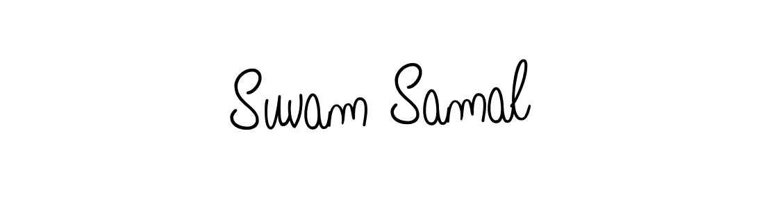 How to make Suvam Samal name signature. Use Angelique-Rose-font-FFP style for creating short signs online. This is the latest handwritten sign. Suvam Samal signature style 5 images and pictures png