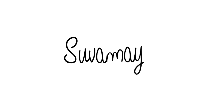 The best way (Angelique-Rose-font-FFP) to make a short signature is to pick only two or three words in your name. The name Suvamay include a total of six letters. For converting this name. Suvamay signature style 5 images and pictures png