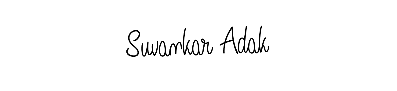 Make a beautiful signature design for name Suvankar Adak. With this signature (Angelique-Rose-font-FFP) style, you can create a handwritten signature for free. Suvankar Adak signature style 5 images and pictures png
