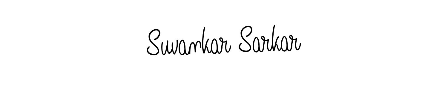 The best way (Angelique-Rose-font-FFP) to make a short signature is to pick only two or three words in your name. The name Suvankar Sarkar include a total of six letters. For converting this name. Suvankar Sarkar signature style 5 images and pictures png