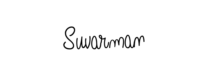 How to make Suvarman name signature. Use Angelique-Rose-font-FFP style for creating short signs online. This is the latest handwritten sign. Suvarman signature style 5 images and pictures png