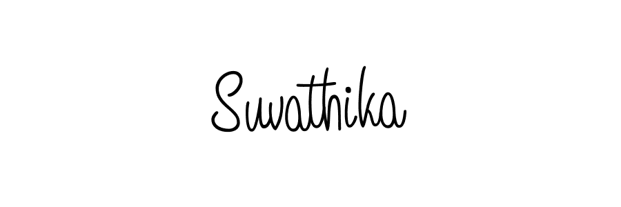 How to make Suvathika name signature. Use Angelique-Rose-font-FFP style for creating short signs online. This is the latest handwritten sign. Suvathika signature style 5 images and pictures png