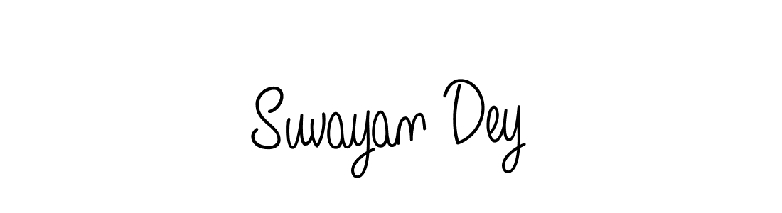 The best way (Angelique-Rose-font-FFP) to make a short signature is to pick only two or three words in your name. The name Suvayan Dey include a total of six letters. For converting this name. Suvayan Dey signature style 5 images and pictures png