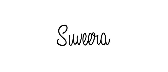 How to make Suveera name signature. Use Angelique-Rose-font-FFP style for creating short signs online. This is the latest handwritten sign. Suveera signature style 5 images and pictures png