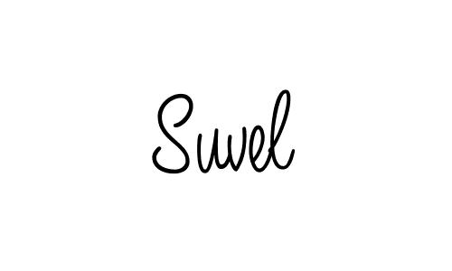 How to make Suvel name signature. Use Angelique-Rose-font-FFP style for creating short signs online. This is the latest handwritten sign. Suvel signature style 5 images and pictures png