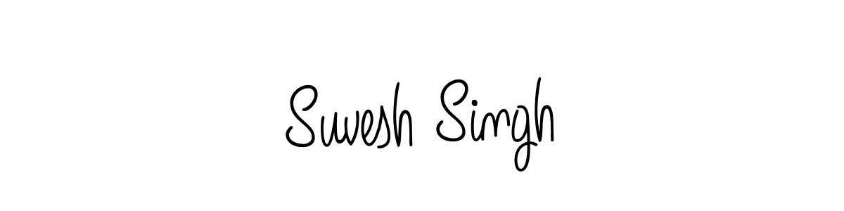 Make a beautiful signature design for name Suvesh Singh. With this signature (Angelique-Rose-font-FFP) style, you can create a handwritten signature for free. Suvesh Singh signature style 5 images and pictures png