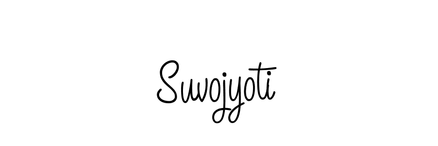 You should practise on your own different ways (Angelique-Rose-font-FFP) to write your name (Suvojyoti) in signature. don't let someone else do it for you. Suvojyoti signature style 5 images and pictures png