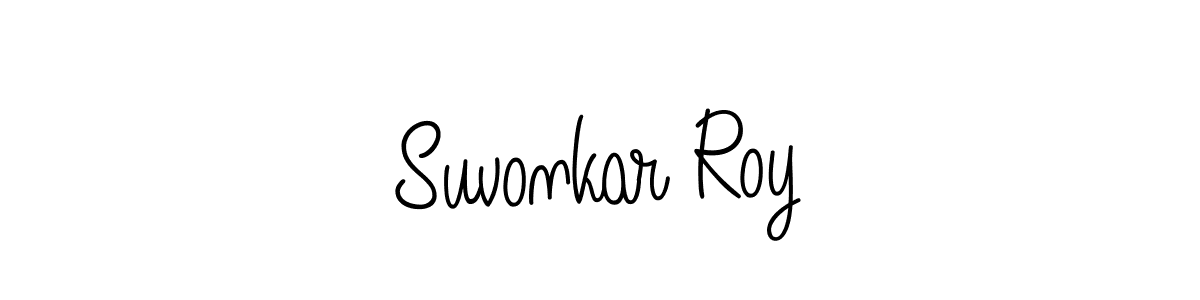 How to Draw Suvonkar Roy signature style? Angelique-Rose-font-FFP is a latest design signature styles for name Suvonkar Roy. Suvonkar Roy signature style 5 images and pictures png
