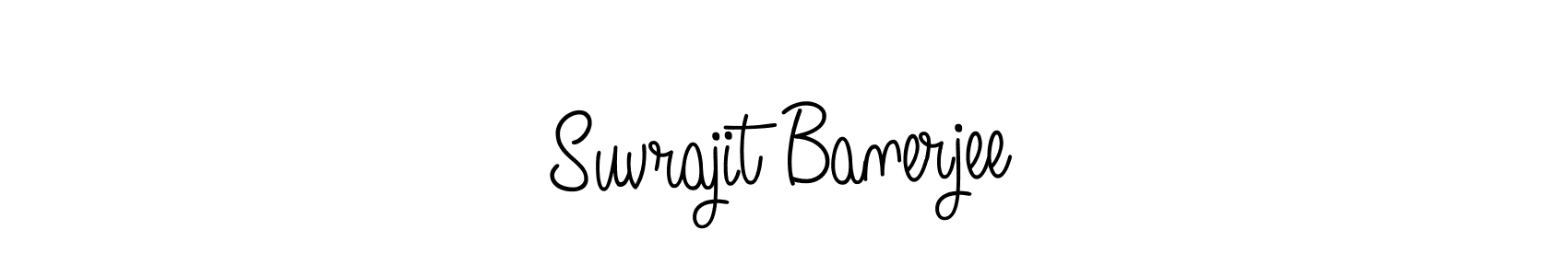 Design your own signature with our free online signature maker. With this signature software, you can create a handwritten (Angelique-Rose-font-FFP) signature for name Suvrajit Banerjee. Suvrajit Banerjee signature style 5 images and pictures png