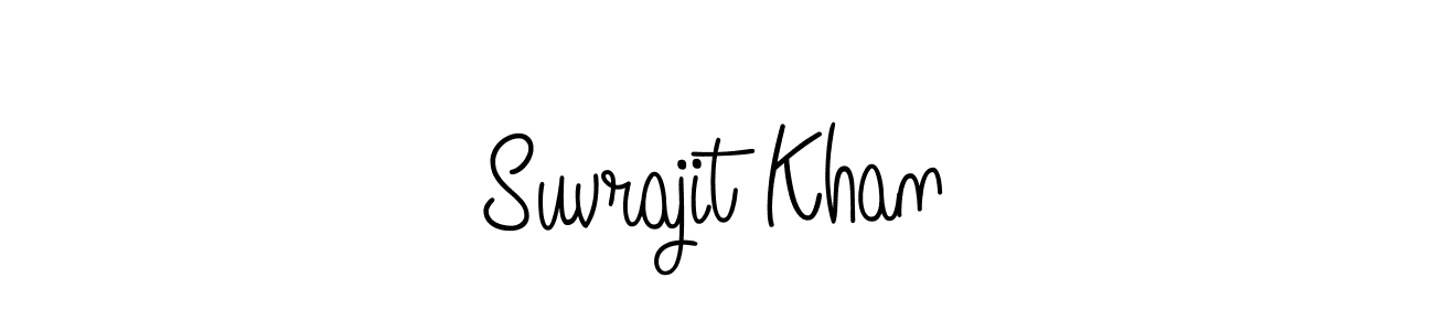 How to make Suvrajit Khan name signature. Use Angelique-Rose-font-FFP style for creating short signs online. This is the latest handwritten sign. Suvrajit Khan signature style 5 images and pictures png