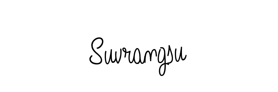 Make a beautiful signature design for name Suvrangsu. With this signature (Angelique-Rose-font-FFP) style, you can create a handwritten signature for free. Suvrangsu signature style 5 images and pictures png