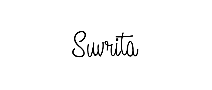 Use a signature maker to create a handwritten signature online. With this signature software, you can design (Angelique-Rose-font-FFP) your own signature for name Suvrita. Suvrita signature style 5 images and pictures png