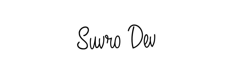How to make Suvro Dev name signature. Use Angelique-Rose-font-FFP style for creating short signs online. This is the latest handwritten sign. Suvro Dev signature style 5 images and pictures png