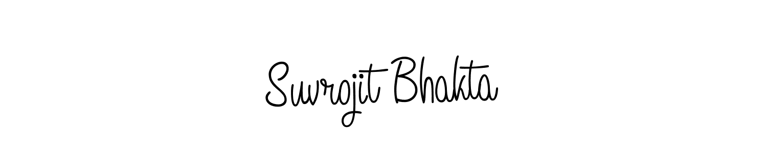 The best way (Angelique-Rose-font-FFP) to make a short signature is to pick only two or three words in your name. The name Suvrojit Bhakta include a total of six letters. For converting this name. Suvrojit Bhakta signature style 5 images and pictures png