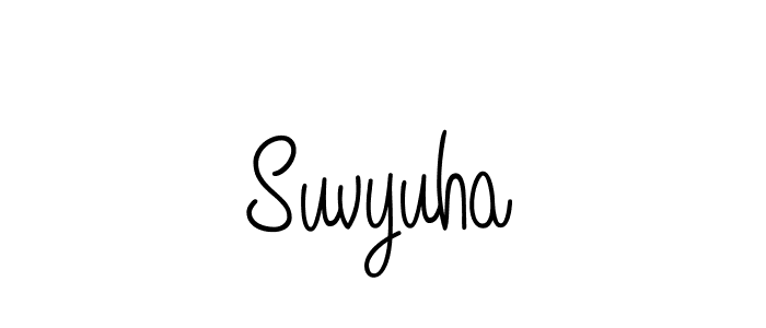 Create a beautiful signature design for name Suvyuha. With this signature (Angelique-Rose-font-FFP) fonts, you can make a handwritten signature for free. Suvyuha signature style 5 images and pictures png