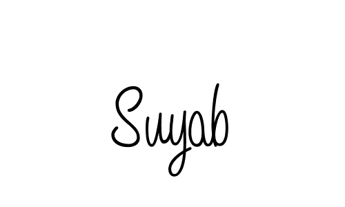 How to Draw Suyab signature style? Angelique-Rose-font-FFP is a latest design signature styles for name Suyab. Suyab signature style 5 images and pictures png