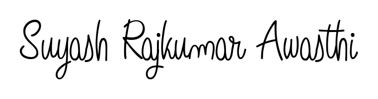 Build your personal autograph collection for name Suyash Rajkumar Awasthi with Angelique-Rose-font-FFP design. Browse, select, and save your favorites. Suyash Rajkumar Awasthi signature style 5 images and pictures png