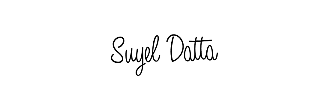 You should practise on your own different ways (Angelique-Rose-font-FFP) to write your name (Suyel Datta) in signature. don't let someone else do it for you. Suyel Datta signature style 5 images and pictures png