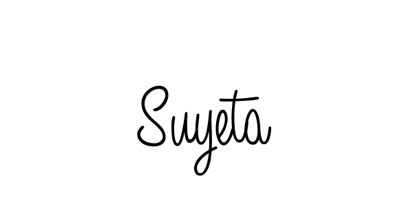 Create a beautiful signature design for name Suyeta. With this signature (Angelique-Rose-font-FFP) fonts, you can make a handwritten signature for free. Suyeta signature style 5 images and pictures png