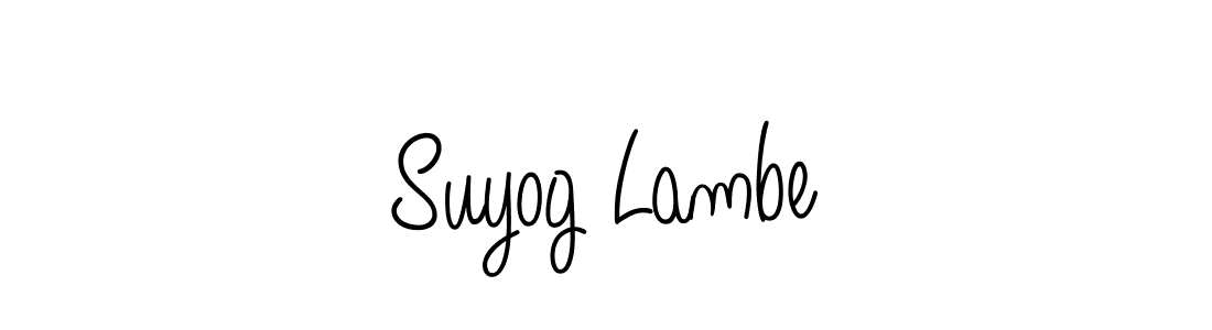 Create a beautiful signature design for name Suyog Lambe. With this signature (Angelique-Rose-font-FFP) fonts, you can make a handwritten signature for free. Suyog Lambe signature style 5 images and pictures png
