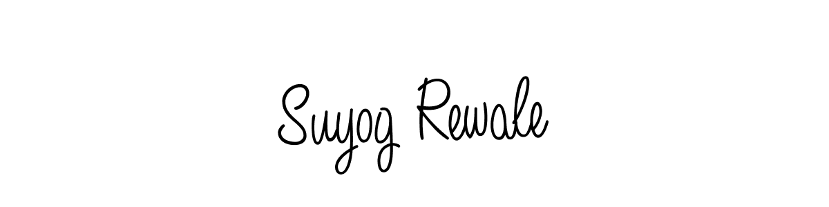 Create a beautiful signature design for name Suyog Rewale. With this signature (Angelique-Rose-font-FFP) fonts, you can make a handwritten signature for free. Suyog Rewale signature style 5 images and pictures png