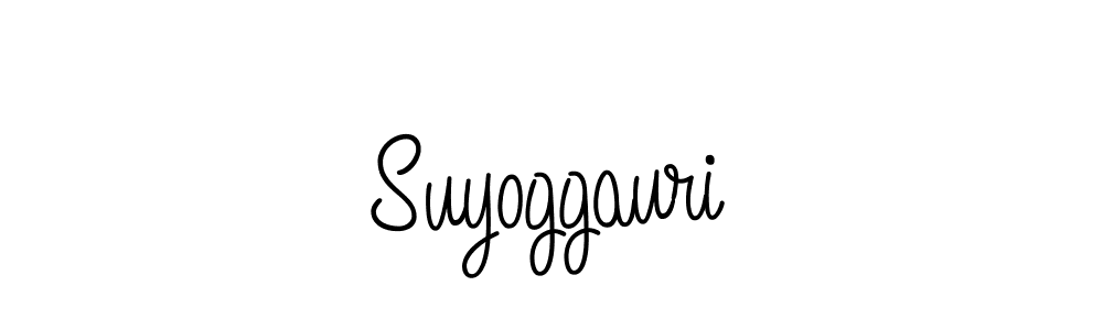 Design your own signature with our free online signature maker. With this signature software, you can create a handwritten (Angelique-Rose-font-FFP) signature for name Suyoggauri. Suyoggauri signature style 5 images and pictures png