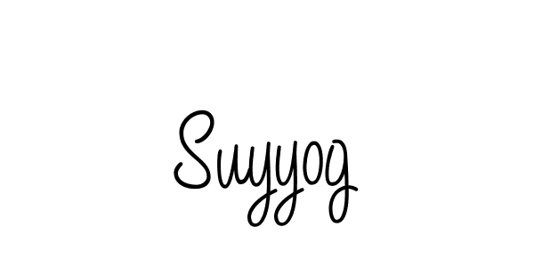 Suyyog stylish signature style. Best Handwritten Sign (Angelique-Rose-font-FFP) for my name. Handwritten Signature Collection Ideas for my name Suyyog. Suyyog signature style 5 images and pictures png