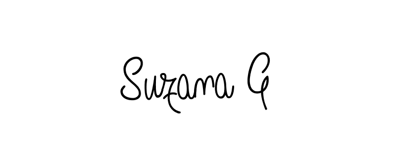 Suzana G stylish signature style. Best Handwritten Sign (Angelique-Rose-font-FFP) for my name. Handwritten Signature Collection Ideas for my name Suzana G. Suzana G signature style 5 images and pictures png