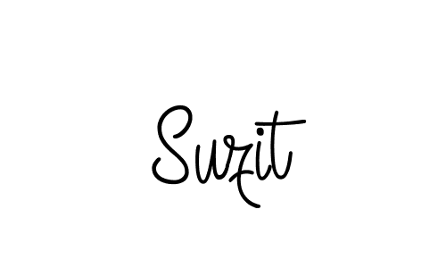 Create a beautiful signature design for name Suzit. With this signature (Angelique-Rose-font-FFP) fonts, you can make a handwritten signature for free. Suzit signature style 5 images and pictures png