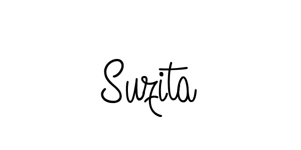 Use a signature maker to create a handwritten signature online. With this signature software, you can design (Angelique-Rose-font-FFP) your own signature for name Suzita. Suzita signature style 5 images and pictures png