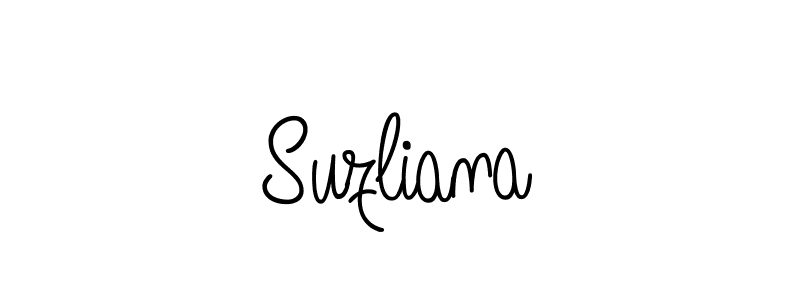 Suzliana stylish signature style. Best Handwritten Sign (Angelique-Rose-font-FFP) for my name. Handwritten Signature Collection Ideas for my name Suzliana. Suzliana signature style 5 images and pictures png