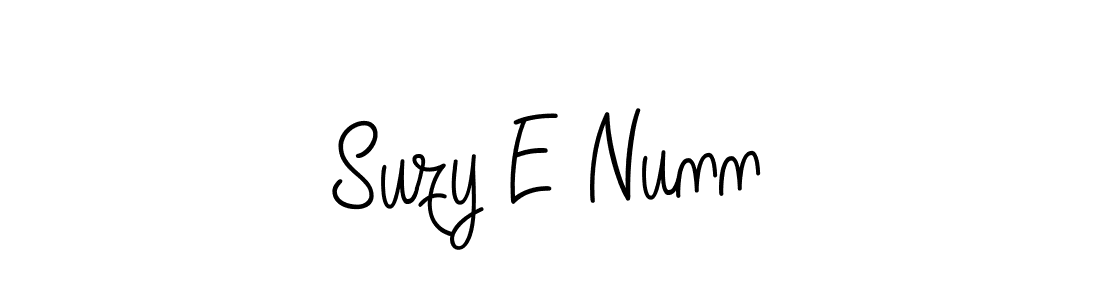 The best way (Angelique-Rose-font-FFP) to make a short signature is to pick only two or three words in your name. The name Suzy E Nunn include a total of six letters. For converting this name. Suzy E Nunn signature style 5 images and pictures png
