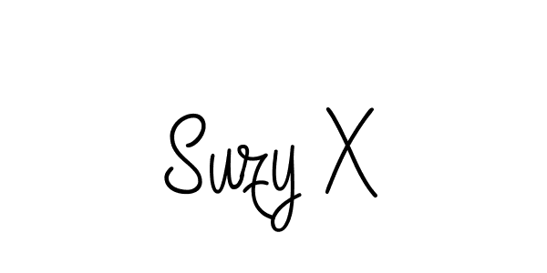 Make a beautiful signature design for name Suzy X. With this signature (Angelique-Rose-font-FFP) style, you can create a handwritten signature for free. Suzy X signature style 5 images and pictures png