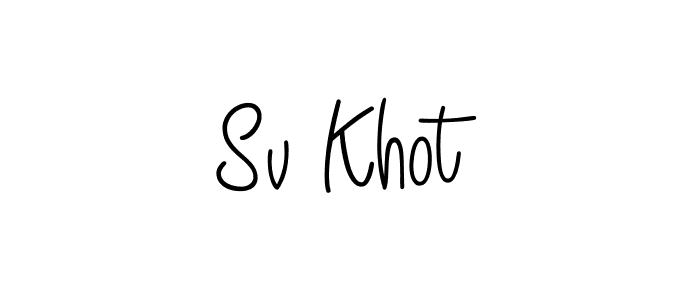 How to make Sv Khot signature? Angelique-Rose-font-FFP is a professional autograph style. Create handwritten signature for Sv Khot name. Sv Khot signature style 5 images and pictures png