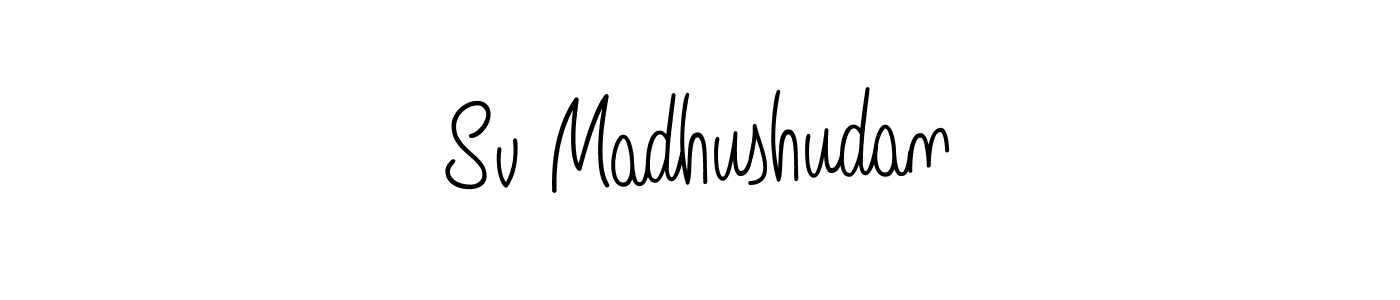 How to make Sv Madhushudan signature? Angelique-Rose-font-FFP is a professional autograph style. Create handwritten signature for Sv Madhushudan name. Sv Madhushudan signature style 5 images and pictures png