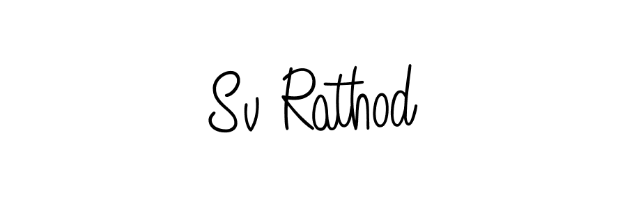 You should practise on your own different ways (Angelique-Rose-font-FFP) to write your name (Sv Rathod) in signature. don't let someone else do it for you. Sv Rathod signature style 5 images and pictures png