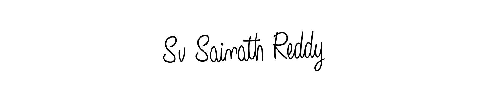 Use a signature maker to create a handwritten signature online. With this signature software, you can design (Angelique-Rose-font-FFP) your own signature for name Sv Sainath Reddy. Sv Sainath Reddy signature style 5 images and pictures png