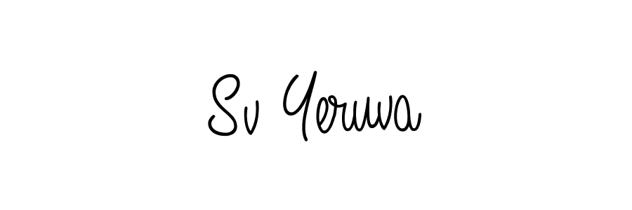Similarly Angelique-Rose-font-FFP is the best handwritten signature design. Signature creator online .You can use it as an online autograph creator for name Sv Yeruva. Sv Yeruva signature style 5 images and pictures png
