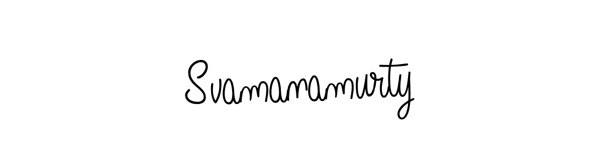 You should practise on your own different ways (Angelique-Rose-font-FFP) to write your name (Svamanamurty) in signature. don't let someone else do it for you. Svamanamurty signature style 5 images and pictures png