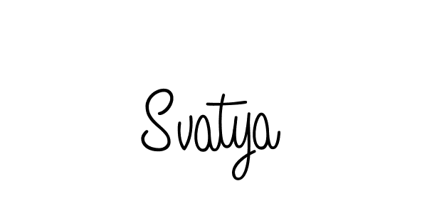 Use a signature maker to create a handwritten signature online. With this signature software, you can design (Angelique-Rose-font-FFP) your own signature for name Svatya. Svatya signature style 5 images and pictures png