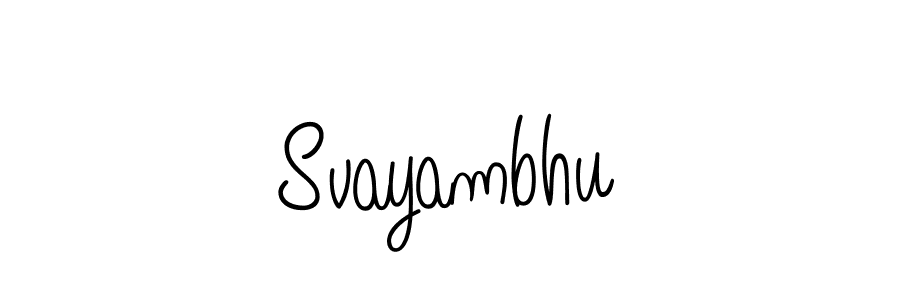 Svayambhu stylish signature style. Best Handwritten Sign (Angelique-Rose-font-FFP) for my name. Handwritten Signature Collection Ideas for my name Svayambhu. Svayambhu signature style 5 images and pictures png