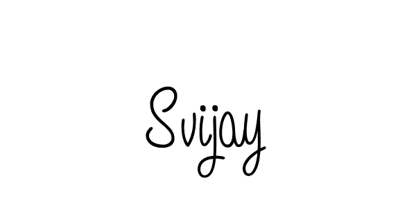 Make a beautiful signature design for name Svijay. With this signature (Angelique-Rose-font-FFP) style, you can create a handwritten signature for free. Svijay signature style 5 images and pictures png