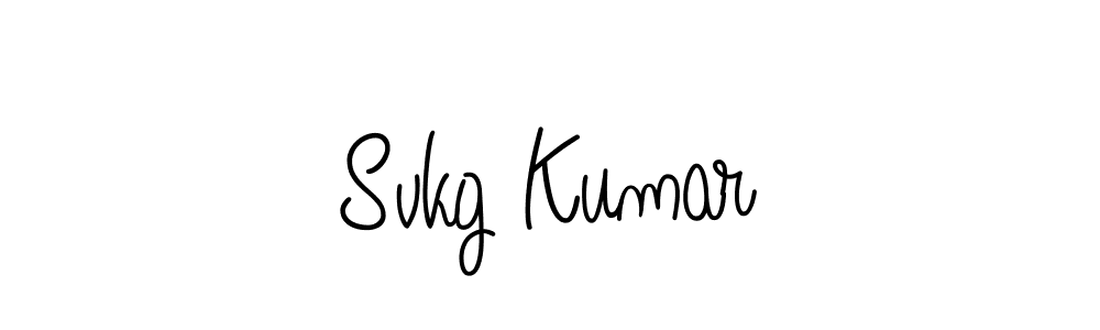 Create a beautiful signature design for name Svkg Kumar. With this signature (Angelique-Rose-font-FFP) fonts, you can make a handwritten signature for free. Svkg Kumar signature style 5 images and pictures png