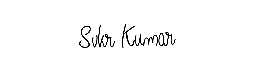 How to Draw Svkr Kumar signature style? Angelique-Rose-font-FFP is a latest design signature styles for name Svkr Kumar. Svkr Kumar signature style 5 images and pictures png