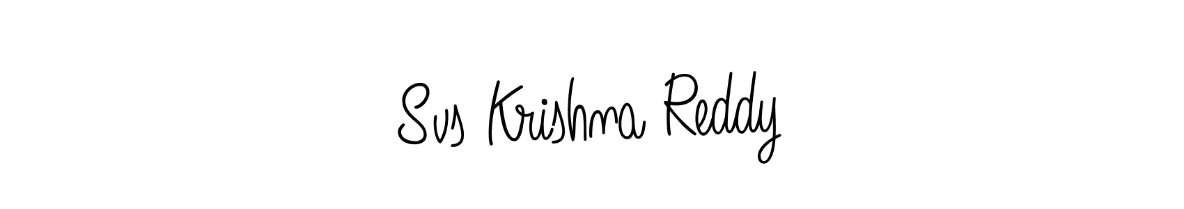 Design your own signature with our free online signature maker. With this signature software, you can create a handwritten (Angelique-Rose-font-FFP) signature for name Svs Krishna Reddy. Svs Krishna Reddy signature style 5 images and pictures png