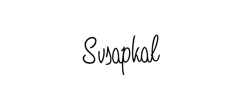 Make a beautiful signature design for name Svsapkal. With this signature (Angelique-Rose-font-FFP) style, you can create a handwritten signature for free. Svsapkal signature style 5 images and pictures png