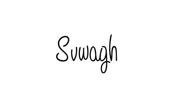 Make a beautiful signature design for name Svwagh. With this signature (Angelique-Rose-font-FFP) style, you can create a handwritten signature for free. Svwagh signature style 5 images and pictures png