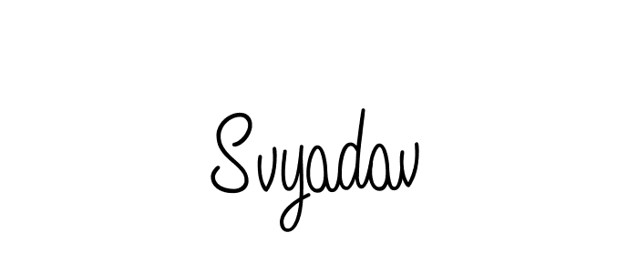 Svyadav stylish signature style. Best Handwritten Sign (Angelique-Rose-font-FFP) for my name. Handwritten Signature Collection Ideas for my name Svyadav. Svyadav signature style 5 images and pictures png