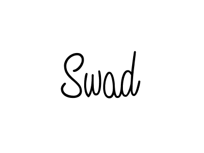 How to make Swad name signature. Use Angelique-Rose-font-FFP style for creating short signs online. This is the latest handwritten sign. Swad signature style 5 images and pictures png